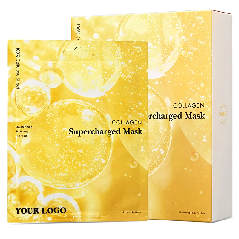 Korean Cosmetic Organic New Beauty Anti Aging Collagen Hyaluronic Acid Moisturizing Face Facial Sheet Mask
