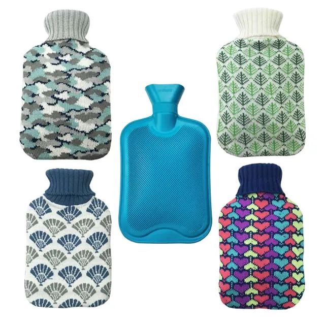 Cheapest Rubber Hot Water Bottle BS CE Standard Promotional Rubber 2L Hot Water Bottle with Cover