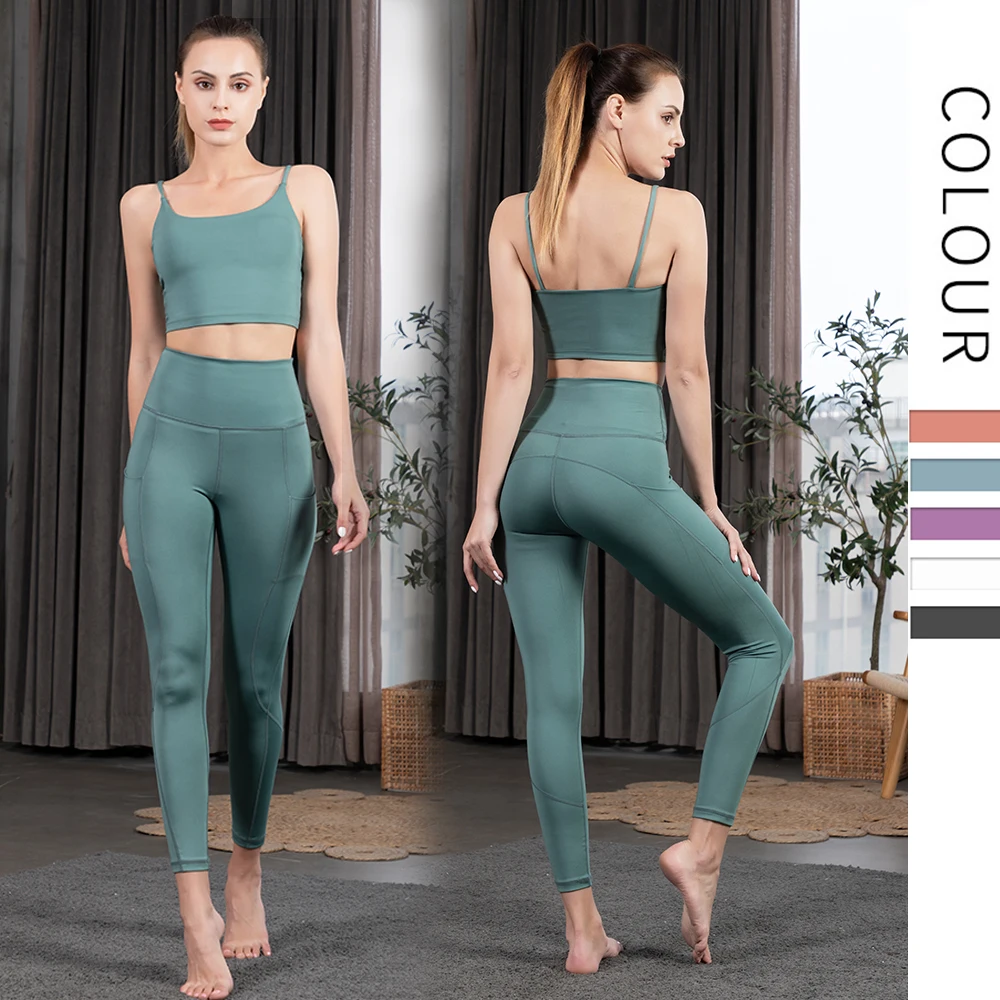 
FREE SAMPLE Yoga Wear Sport Suit Women Fitness Clothing Sport Wear Yoga Set Gym Sportswear Running Leggings Women Set 