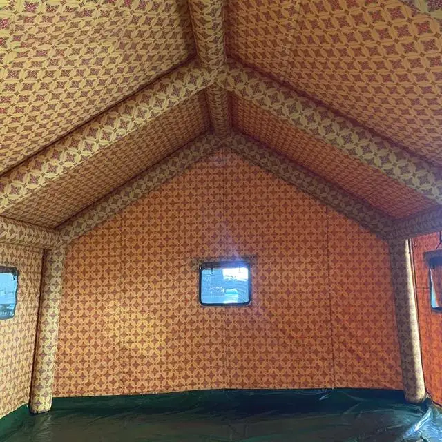 5*6m Saudi Arabia suppliers air tent inflatable camping outdoor hiking canvas tent waterproof inflatable tent