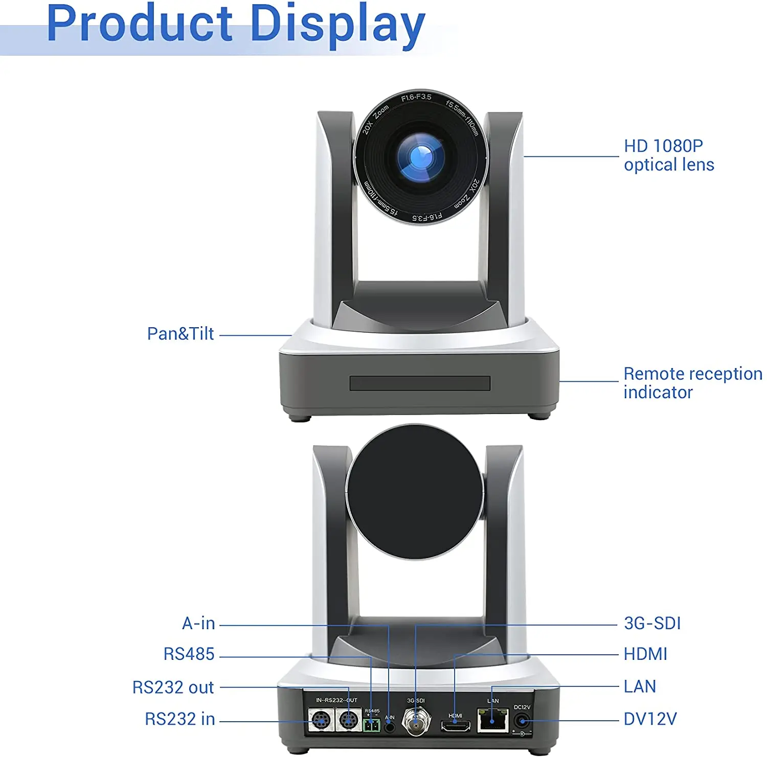 Камера PTZ 20X зум 1080P60 Full H DMI 3GSDI IP потоковая передача одновременно профессиональная камера для видеоконференций