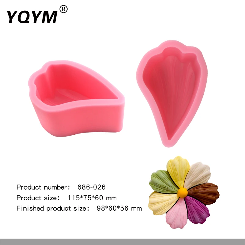 Seven color petal mousse mold French dessert cake silicone mold