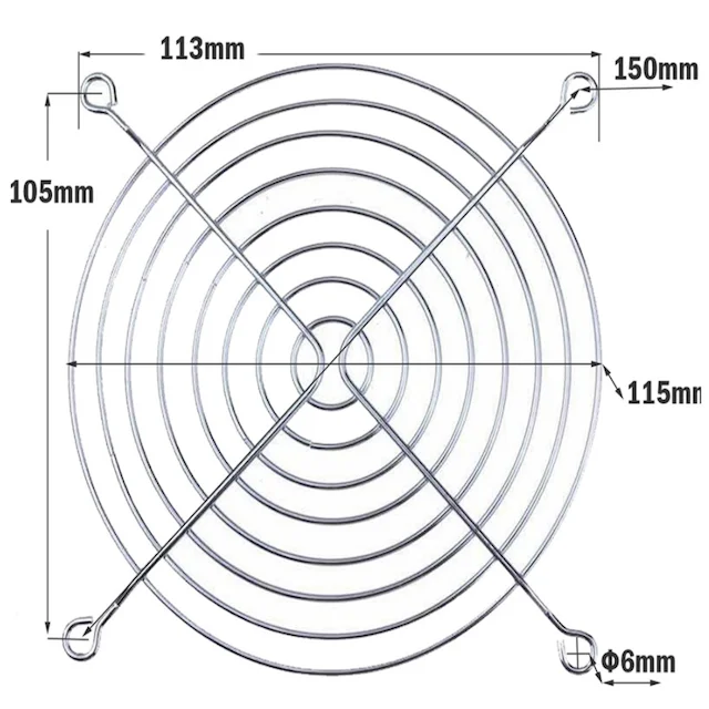 Обычное антикоррозийное свойство 120 мм, сетка для защиты вентилятора, замена сетки для защиты пальцев