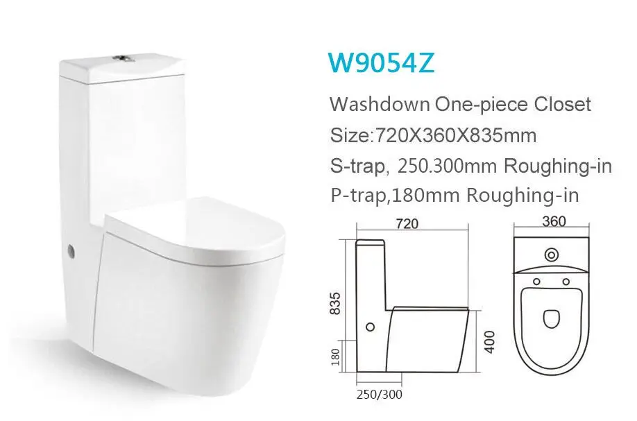 Chaozhou Ceramic Manufacture Production Sanitary Ware Bathroom Excellent Quality One Piece Toilet