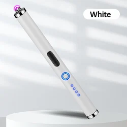 Outdoor Portable Windproof Flameless Double Arc Electronic Cute Gold Candle Lighter Custom Logo Pulse Usb Lighter With Led Light