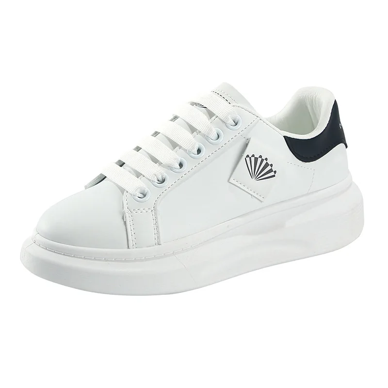 2021 new autumn white shoes all-match thick-soled student sports casual shoes