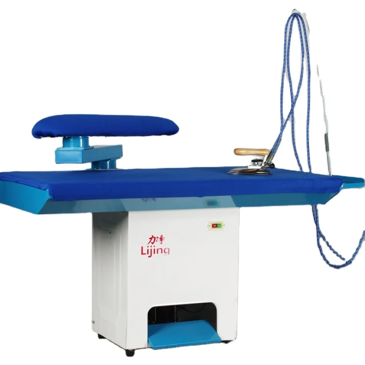 Industrial laundry steam iron machine clothes ironing table with steam generator