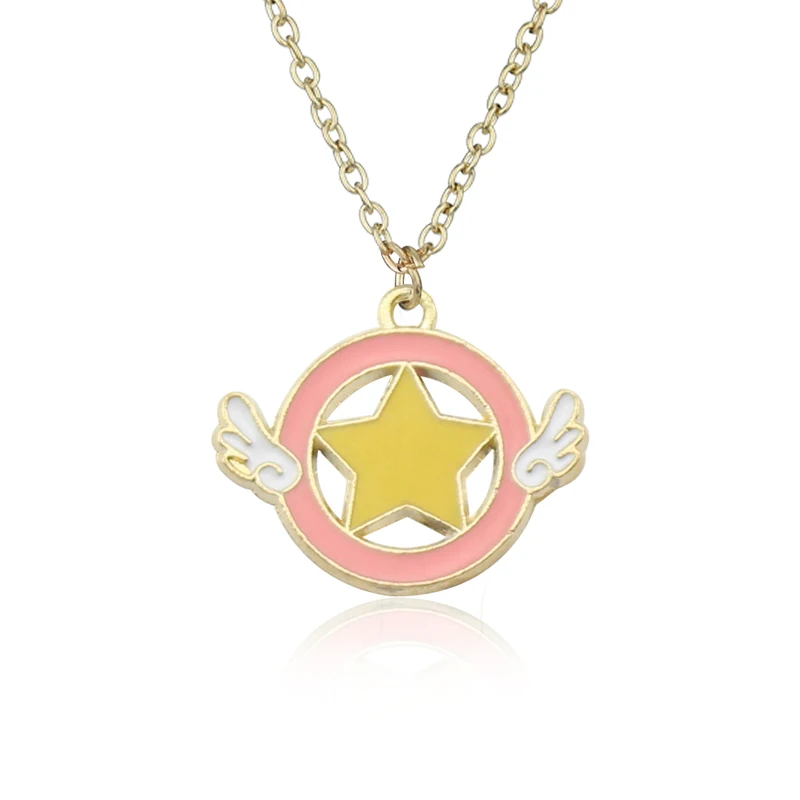 Anime Cardcaptor Sakura Sailor Moon Cartoon Card Captor Heart Wand Cat Rabbit Bird Necklaces