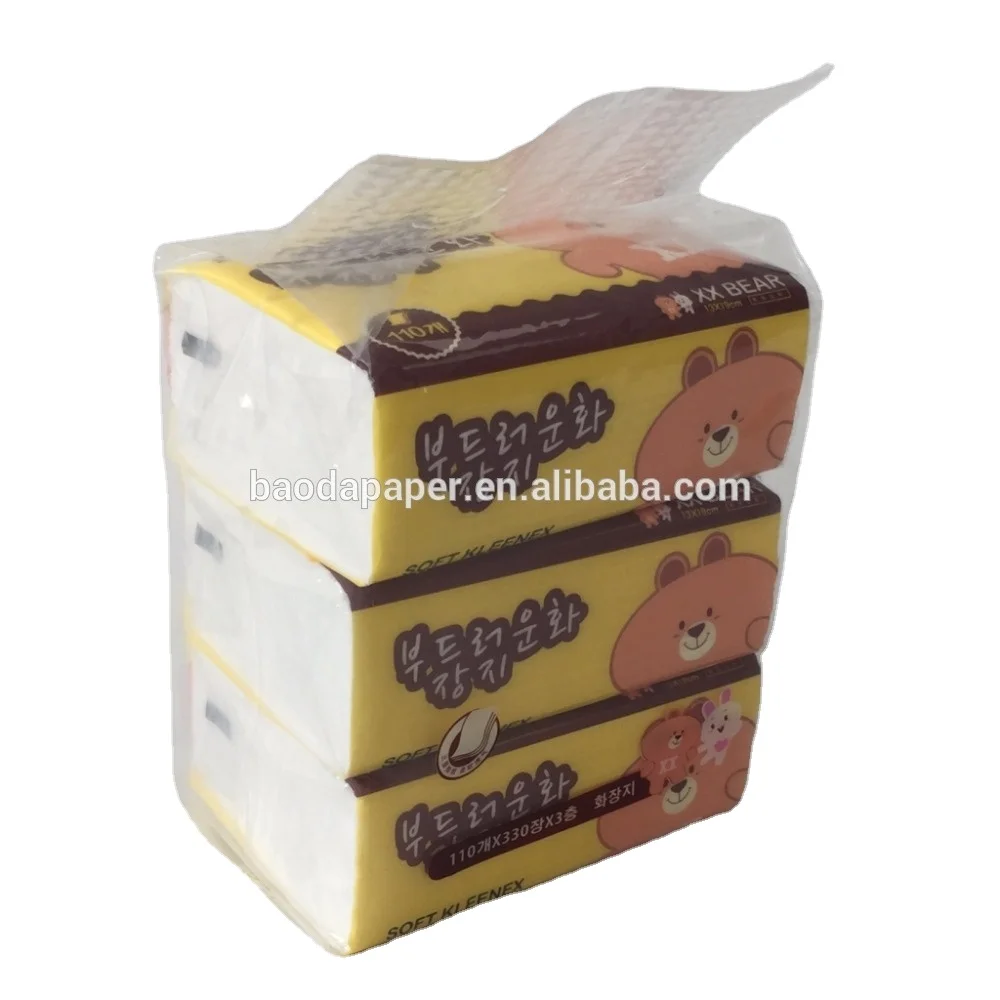 comfortable and cheap and 3 packs  2 ply 18* 16.5cm Soft Pack Facial Tissue Paper bamboo tissue paper in Australia