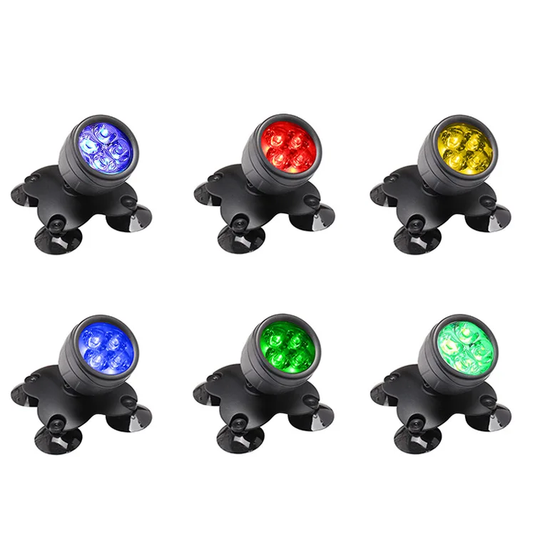 Solar colorful spotlights diving lights waterproof lamps remote control RGB aquarium lights underwater courtyard garden lights