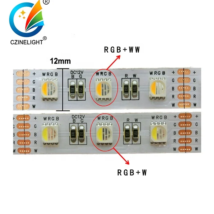 Czinelight Manufacturer Wholesale 5050 Rgbw Led Strip Light Dc 12v Flexible Light Stripe 5m 300 Led Tape Rgb Warm White 4 In 1