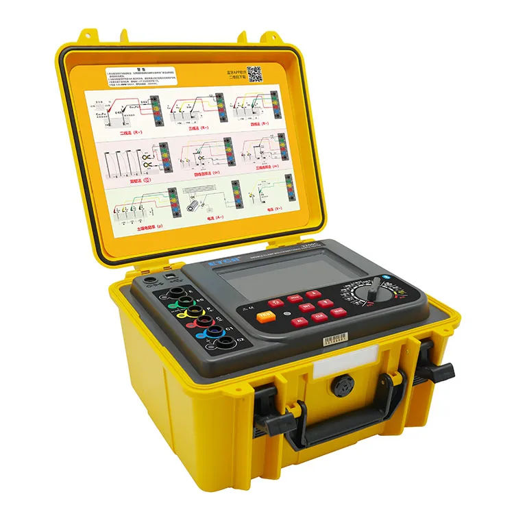 ETCR3200C  New Design Resistance Tester Waterproof Double Clamp Ground Resistance Meter Test Tool  With Big Screen