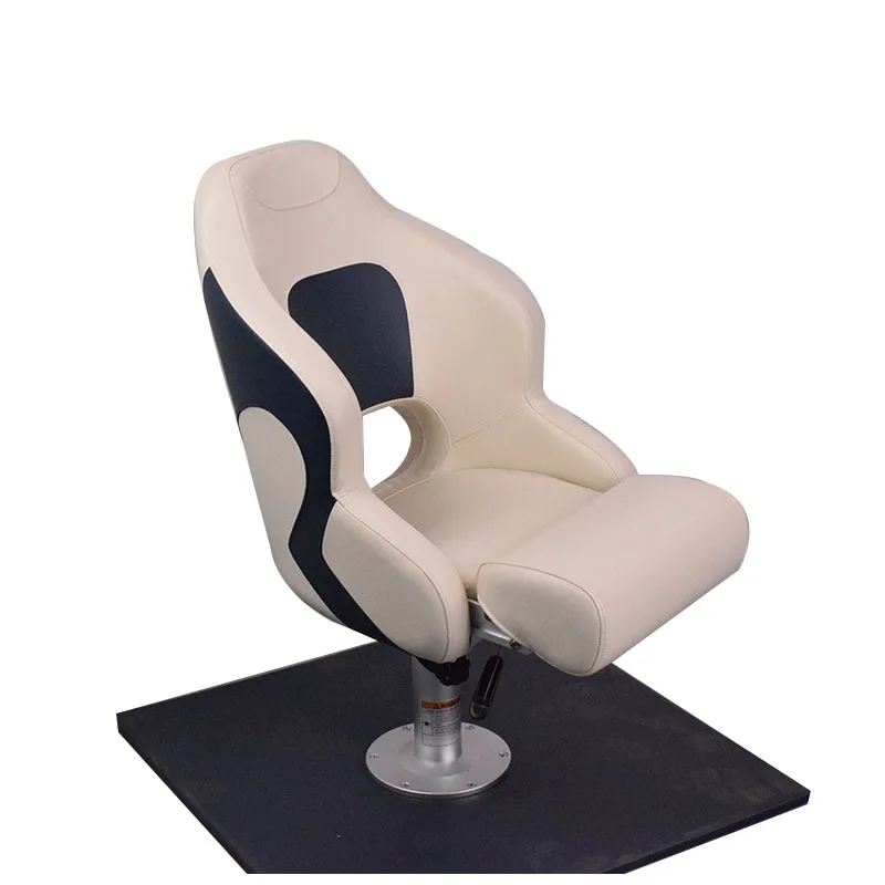 Marine Grade Vinyl Swivel Folding Comfortable Deluxe Captain Chair Boat Seat