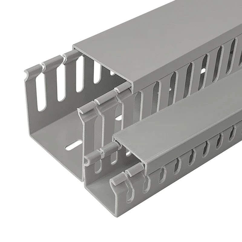 PVC flame retardant 5050 pvc flexible trunking pvc wire duct kabelkanal Electrical wire trough with cover