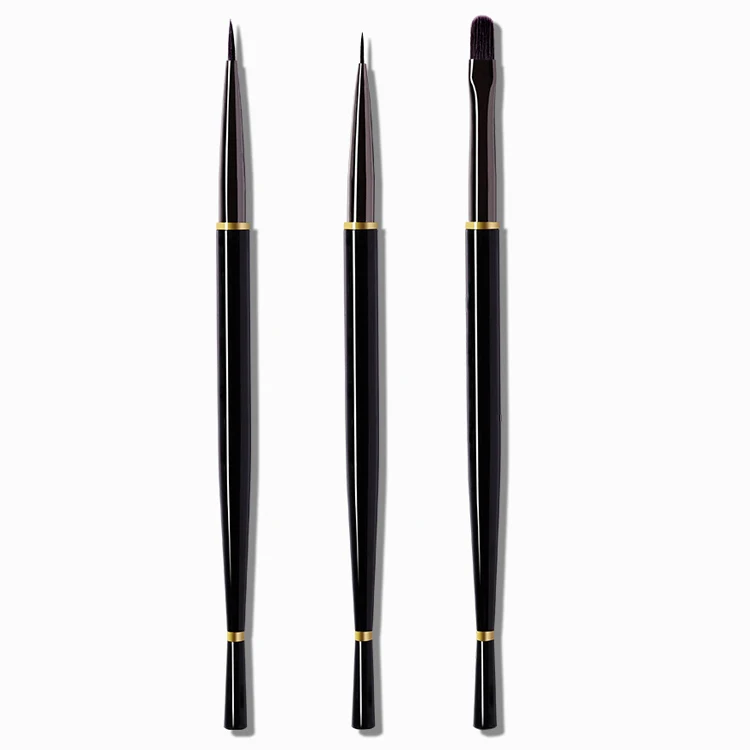 Nylon Wool+metal Rod+aluminum Tube Painted Wire Round Head Phototherapy Pen Nail Brush Tool Set