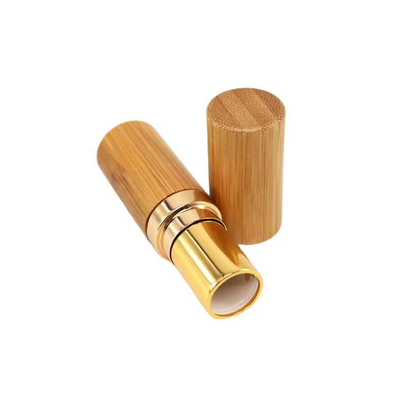 Eco friendly lipstick tube packaging 5g 5ml natural bamboo lip balm container tube