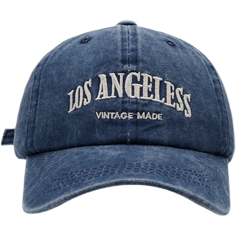 Unstructured cotton Los Angeles baseball cap 6 panels personalized custom dad hats with embroidery logo