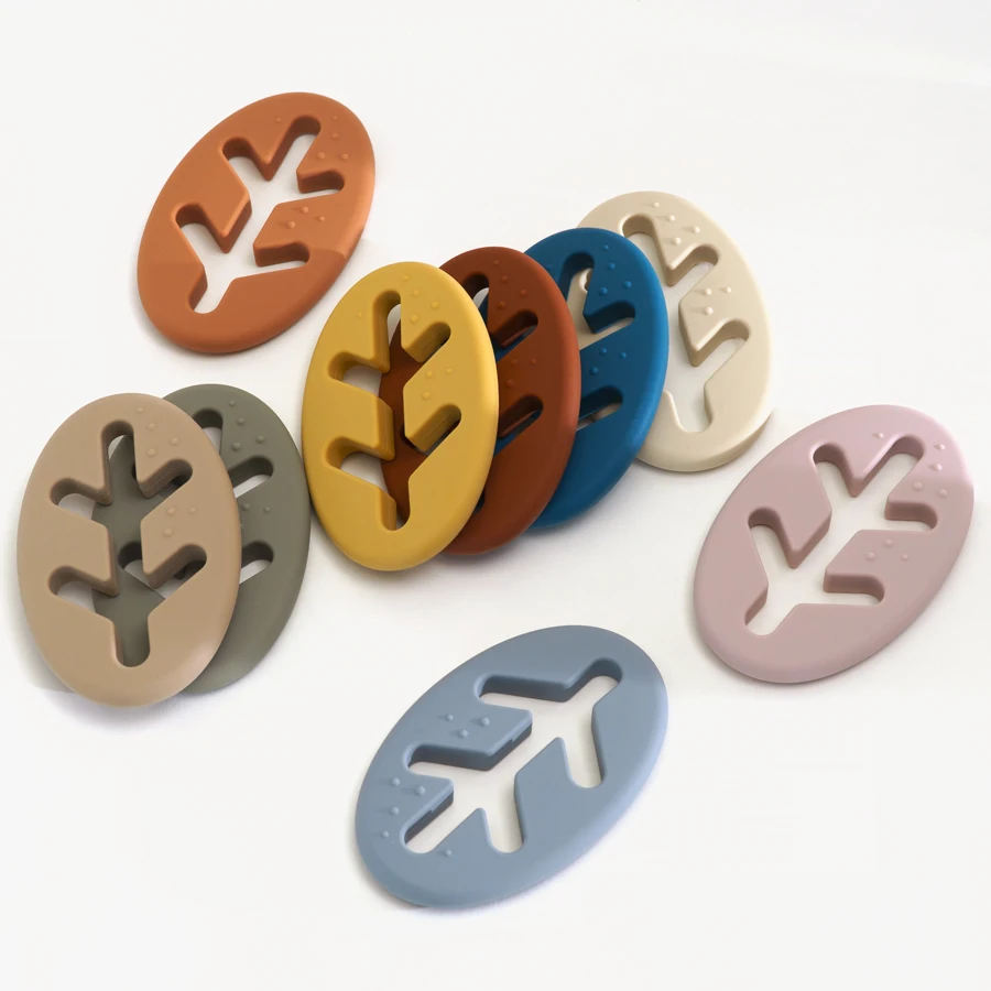 Wholesale Hot Food Grade Soft Leaf Design Baby Teething Toys Set BPA Free Silicone Lovely Baby Teethers Toy Gift
