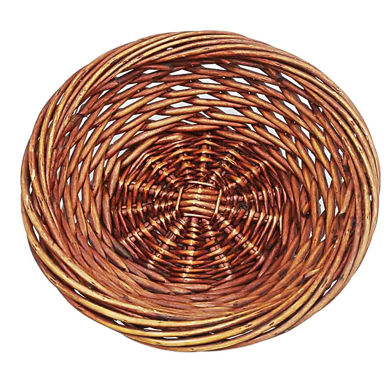 Hot Sale Handmade Wicker/Willow Fruit Basket Three-Color Decorative Weaving
