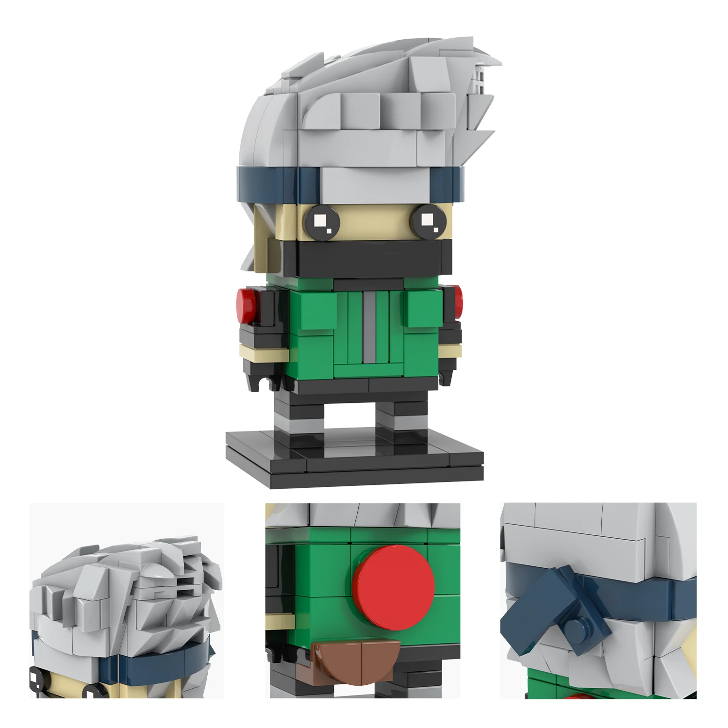 MOC7239 MOC7240 Tsunade Hatake Kakashi Japanese Anime Character Square Head Bricks Educational Collect Building Blocks Kids Toys