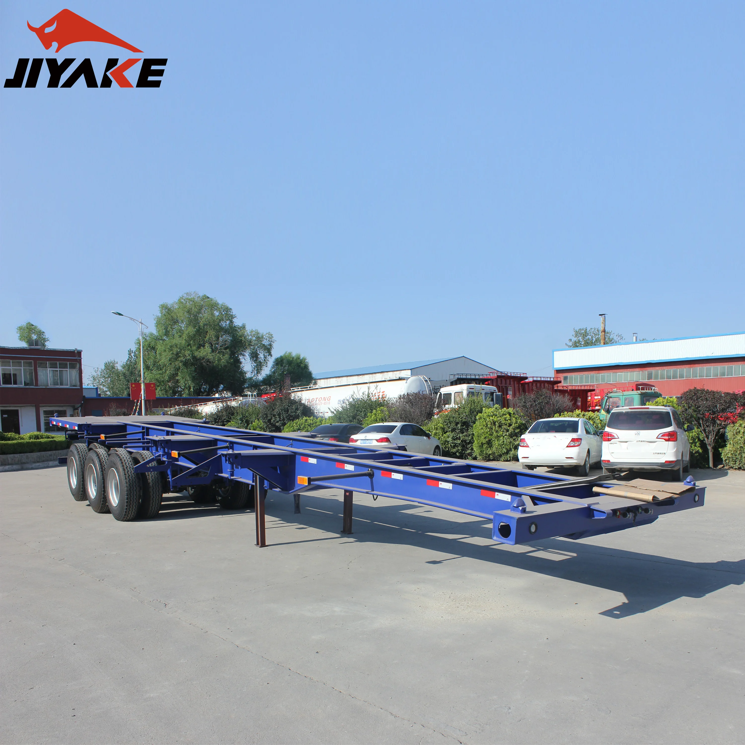 2 3 Axles Skeleton Frame Chassis Container Trailer for Truck