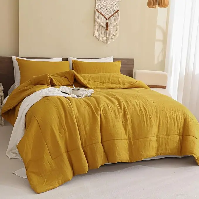 Fabric Sheets Bedding Set Woven Simple Chinese 40 Solid Grade a Sustainable Plain Dyed 400TC Heavy Linen Factory 100% Linen