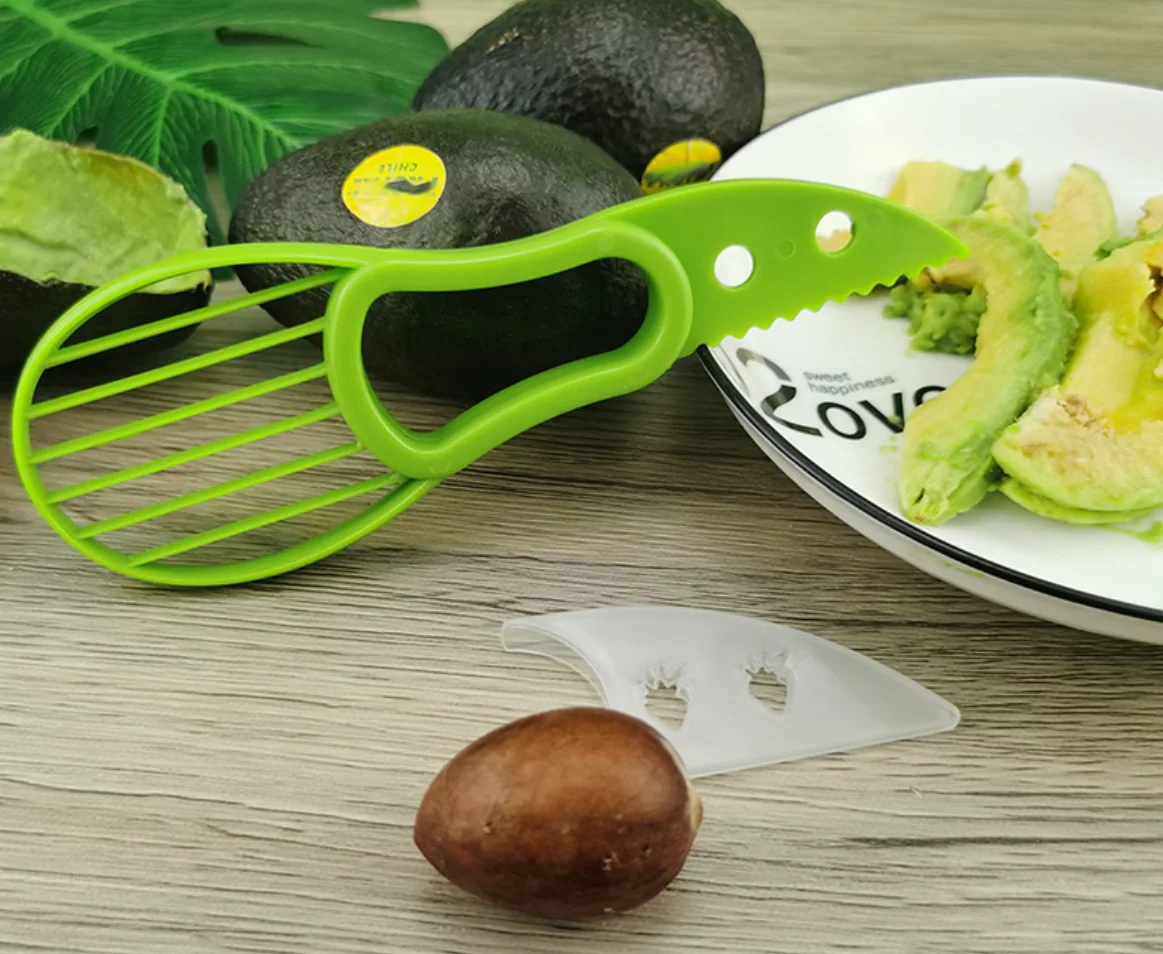 plastic kiwi fruit cutting spoon, kiwi serrated knife peeling scoop, avocado meat cutter tool avocado slicer