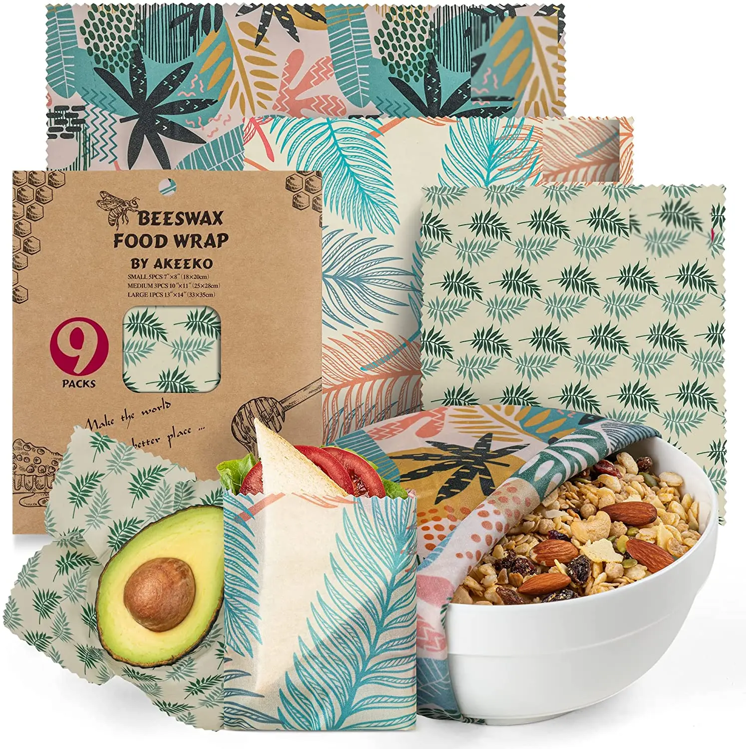 Free samples Hot Sale High Quality the beeswax wrap Soya Wax 100% Pure Support Customization Organic Cotton