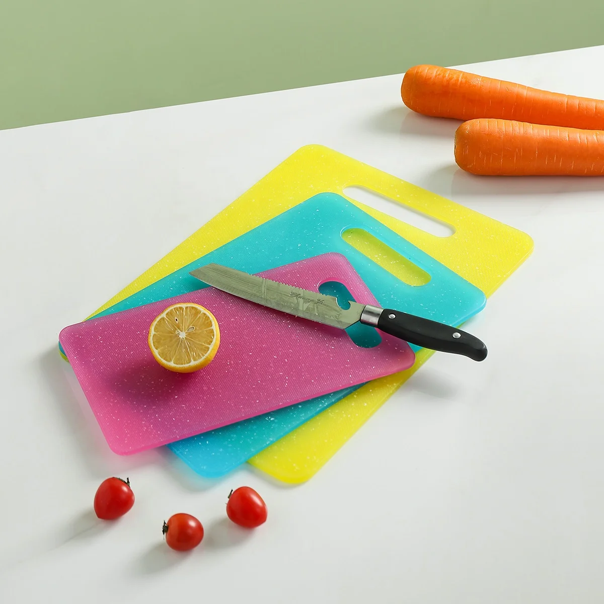 Manufacturers Kitchen Plastic Chopping Board Frosted Non-Slip Pp Colorful Plastic Cutting Boards For Kitchen