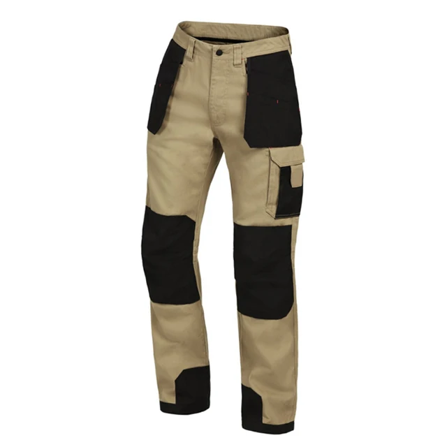 Work Pants 280gsm Codura Pockets And Zippers, Durable Cargo Work Pants Contrast Knee Pads Cordura work trousers