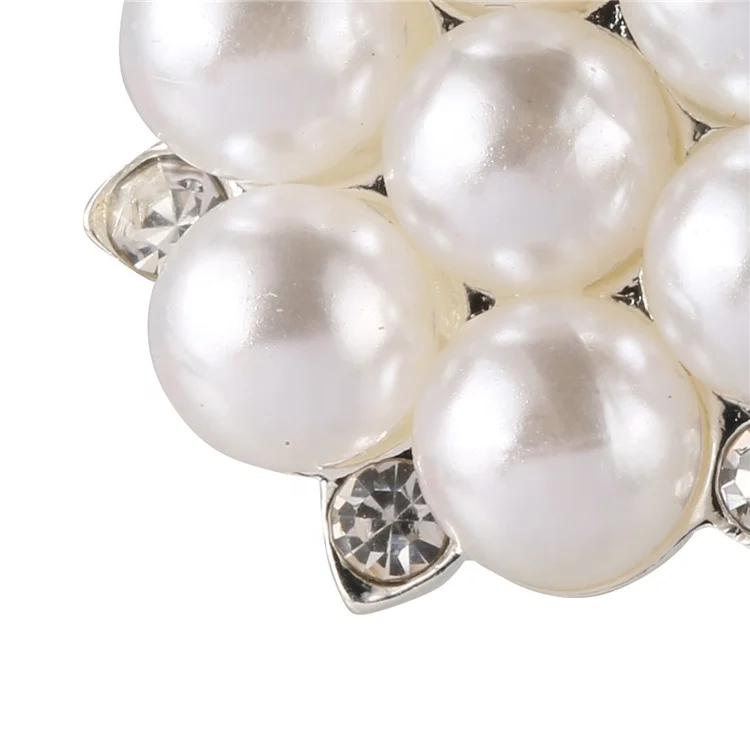 2cm Pearl Diy Alloy Diamante Crystal Bow Accessories Wedding Decoration Flower Rhinestones Buttons