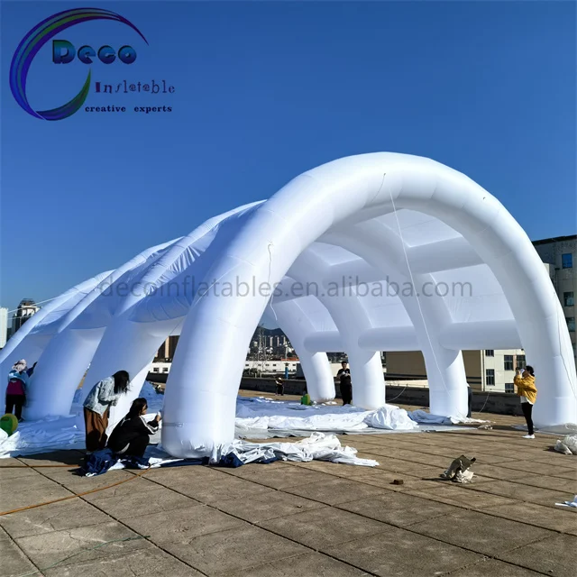 10m long polyester fabric white advertising inflatables tent for beach party