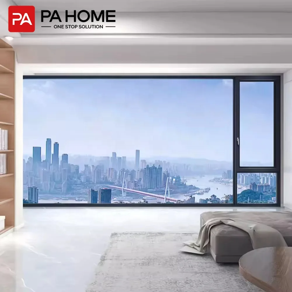 PA modern design aluminum window frames heat insulation casement window