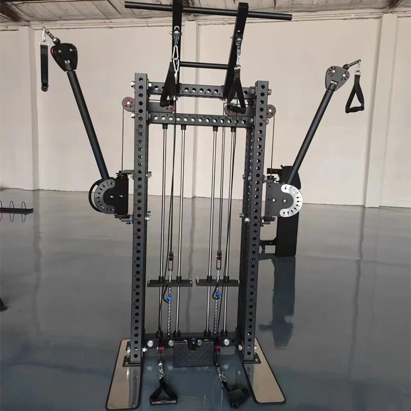 Commercial Gym Equipment All In One Multi Cable Fitness Movable Arm Functional Trainer Machine with weight stack