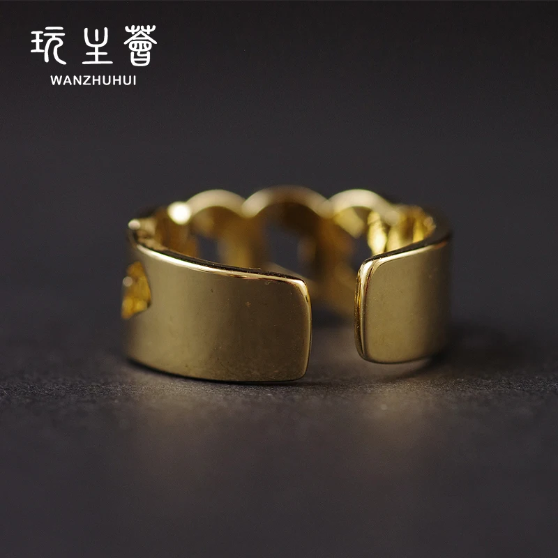  Модные ювелирные изделия 14k позолоченное Открытое кольцо для женщин оптом на