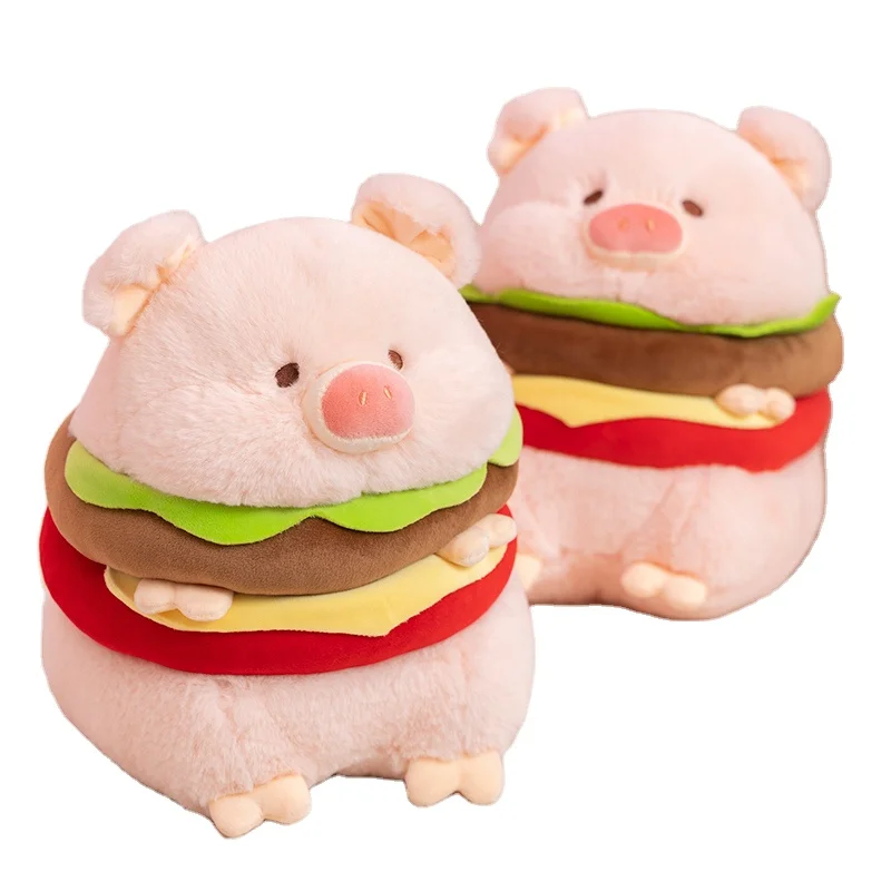 Pink Pig Plush Pillow Toast Piglet Holding Heart Stuffed Animal Angel Pig Soft Toys Chubby Bridal Broom Gown Plush Wedding Pig