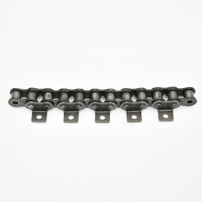 Industrial customization can provide carbon steel chain with short pitch and single hole standard bent plate chain