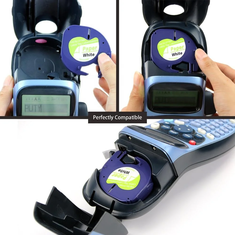  Прямая продажа цена ярлык Dymo ярлыки ленты 91200 91330 91220 59421 черный на белом (1/2 дюйма x 13 дюймов 12 мм 4