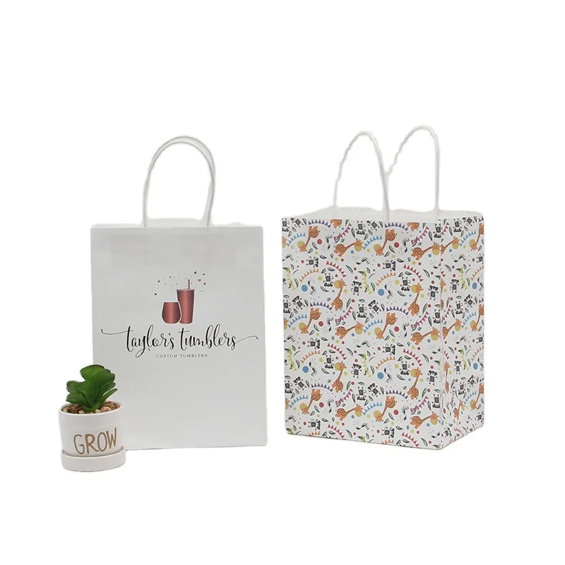 
high quality kraft paper bags with handles for Shopping Paper Bag Custom Printing Eco Friendly Recycle 