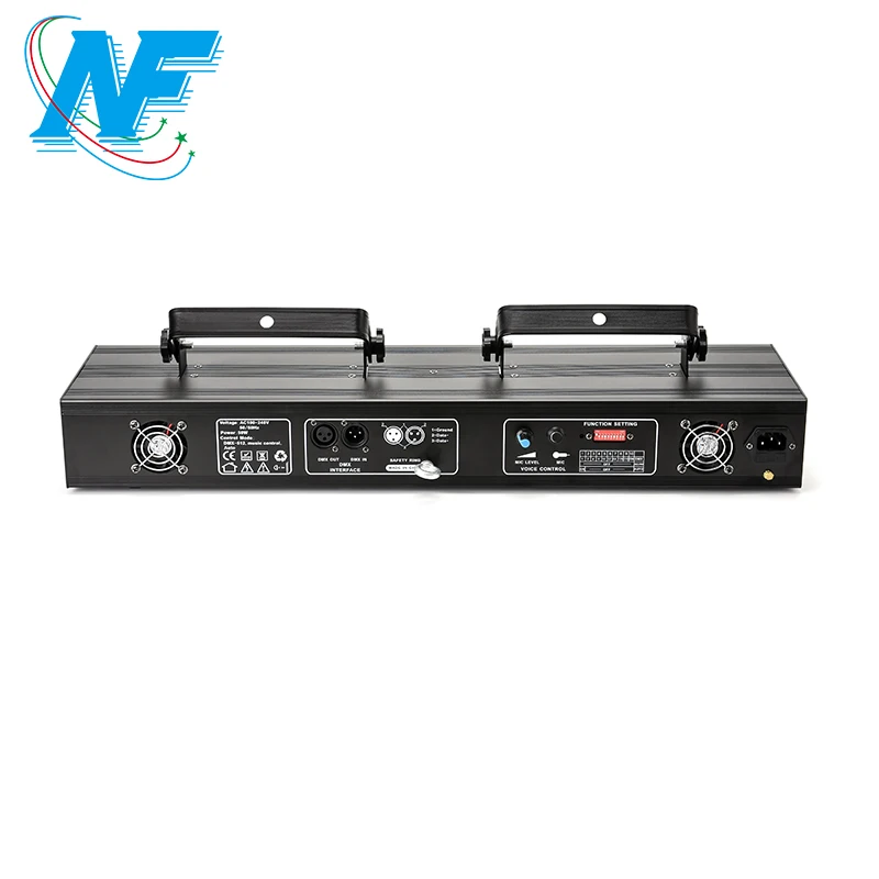  Factory Dj Disco KTV Home Party Club Special Effect led Stage Show 4 Head Laser Beam RGBY Colors Stepper Motor