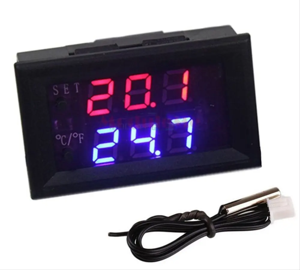 W1209WK LED Digital Thermostat Temperature Control with NTC Sensor W1209 DC12V AC 110V 220V