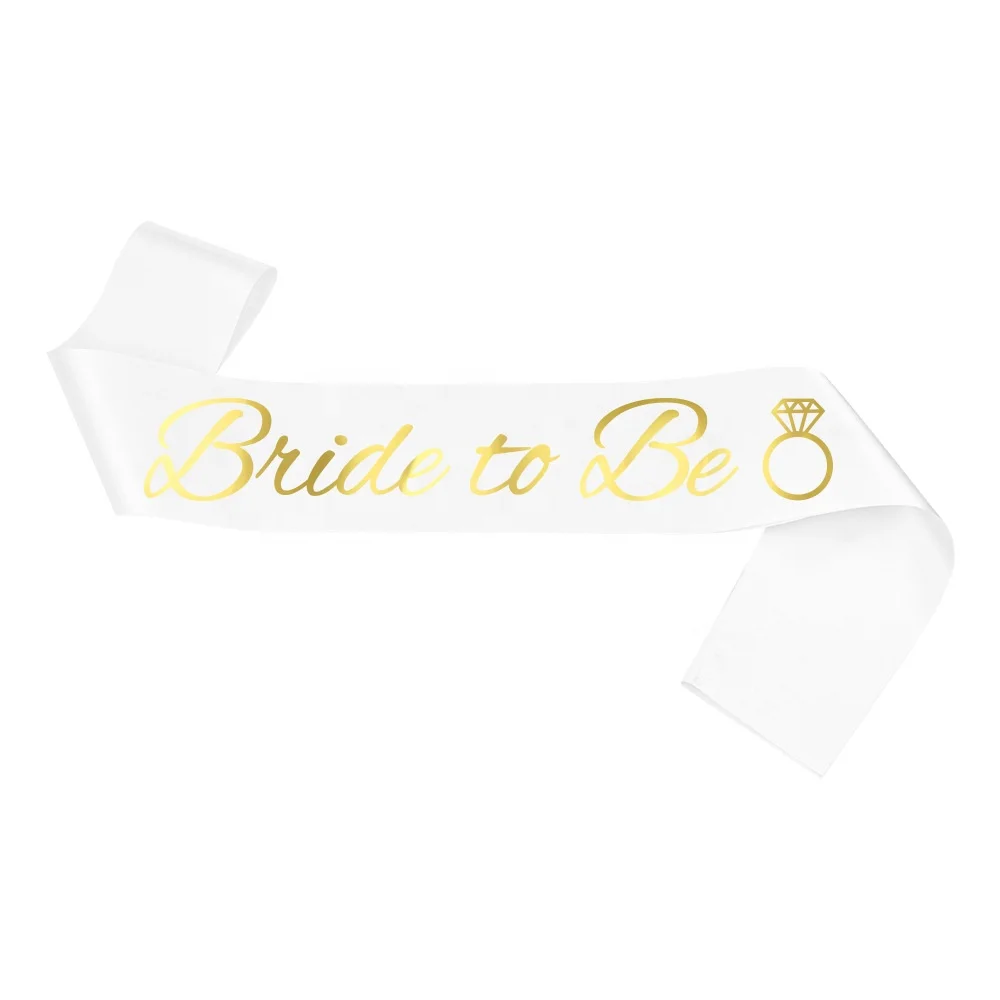 Purple satin sash with foil letter bride to be sash for bachelorette party decorations