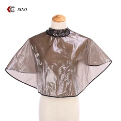 Wholesale translucence brown hairdressser cape cutting barber aprons Custom  stylist apron