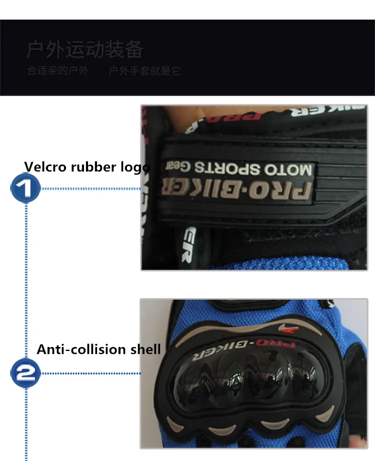 Half Finger Leather Gloves Motorcycle Bike Cycling Racing Gloves for Men Women