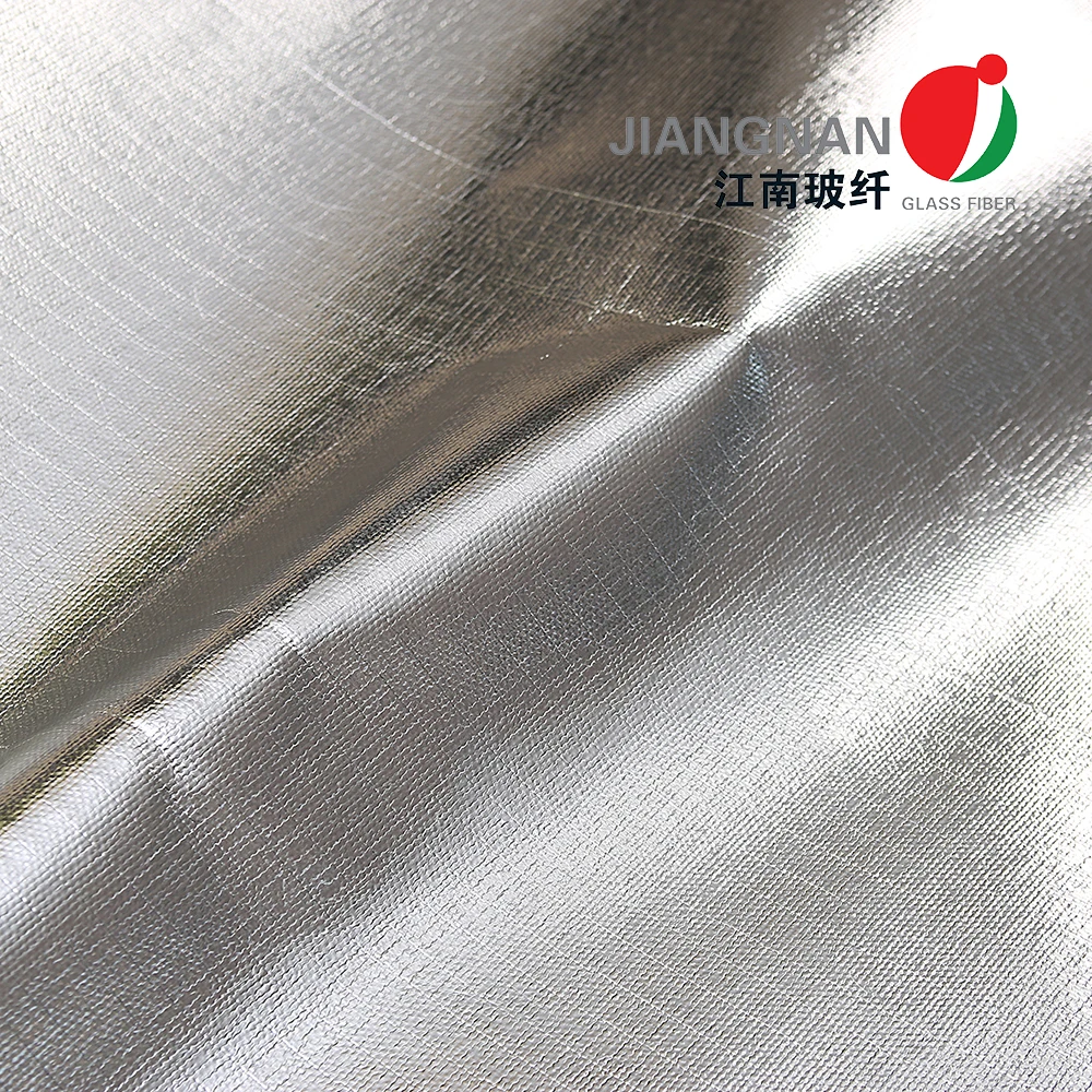 Fireproof Aluminum Backed Fiberglass Cloth Aluminum Foil Fiberglass Cloth 430gsm