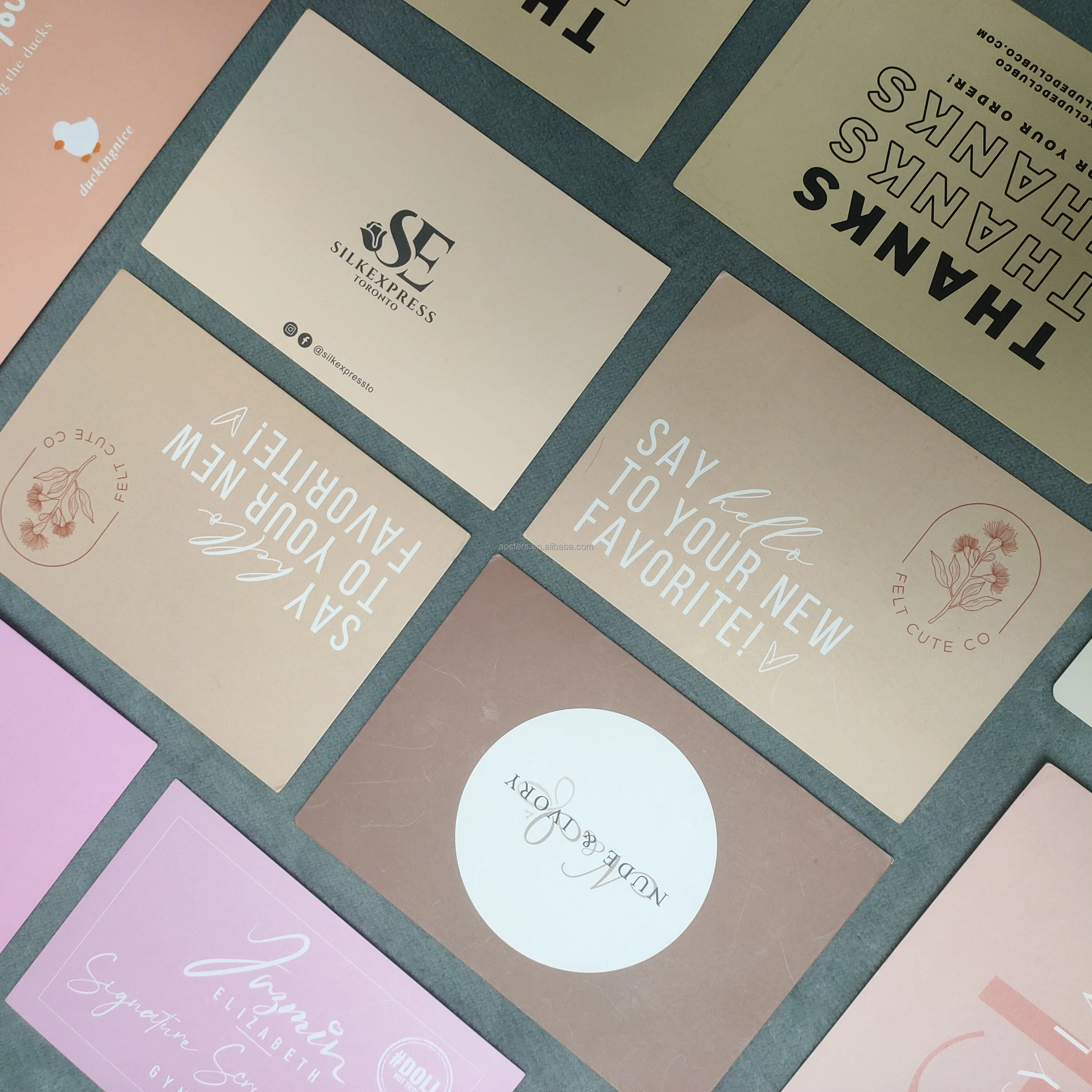 Luxury Gold Foil Greeting Cards Custom Printing Business Cards With Your Own Design Thank You Card for Small Business