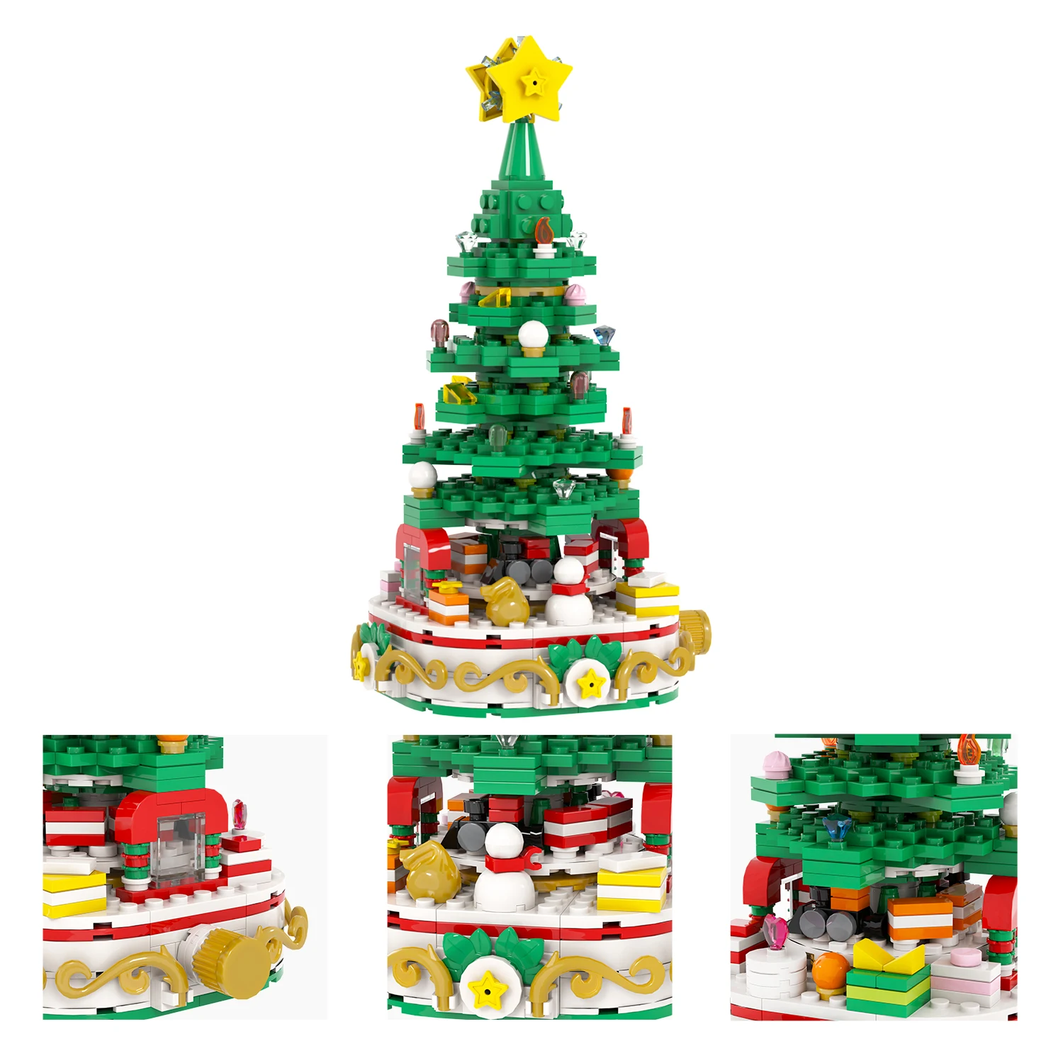 MOC1345 Christmas Tree Building Kits Stocking Decorative Ornaments Toys Building Bricks sets kids toys christima gift Ornaments