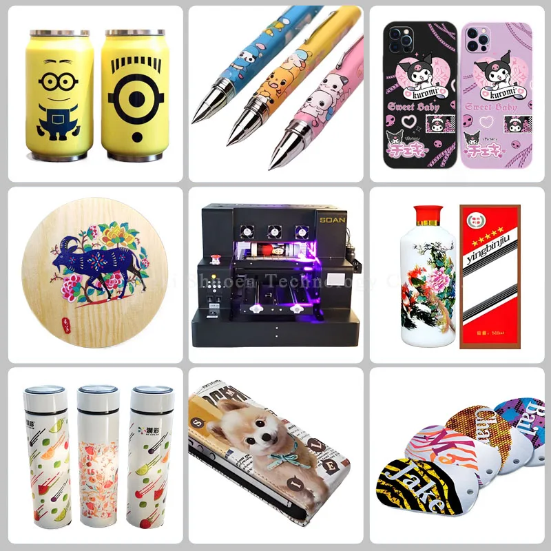 Latest A3 UV DTF Printer Multi Functional Machine  Flatbed UV Dtf Printer for Phone case Pen Mug Bottle Glass Wood Metal Acrylic
