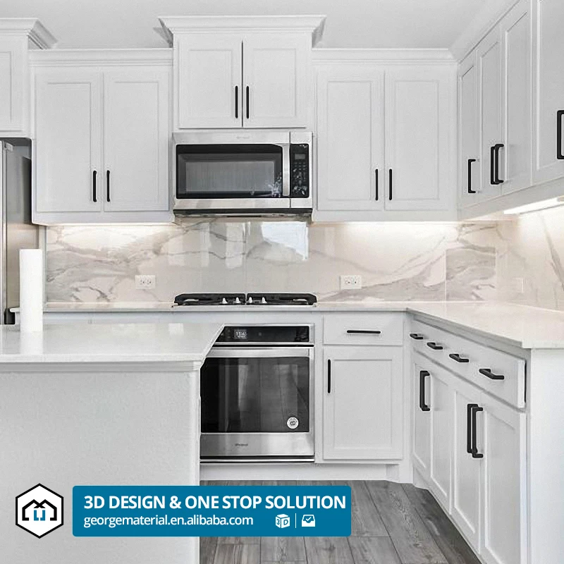 automatic Professional Kitchen Cupboards Cabinet Luxury Modern Furniture Kitchen Cabinets Shaker White French Kitchen Cabinets