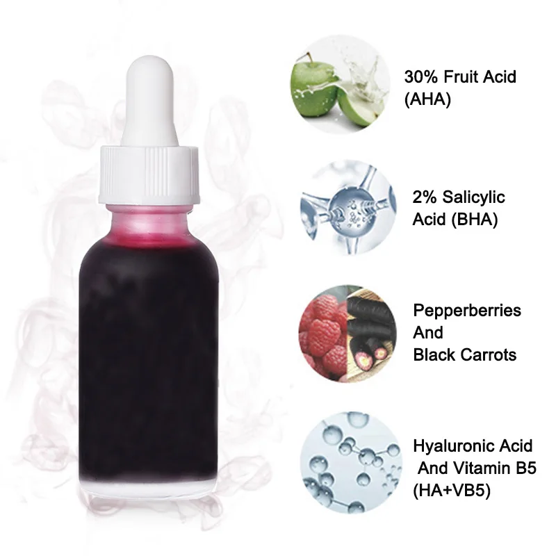 Skin Care Facial Serum Anti Acne AHA Whitening Serum Exfoliating Aha 30% Bha 2% Peeling Solution